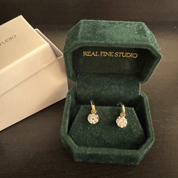 REAL FINE STUDIO Georgian Drop Earrings - 0.50ct per ear - Picture 6 of 7